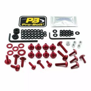 Pro bolt FKA371R Alumínium Fairing Bolt készlet Kawasaki számára Szélvédő és karosszéria rögzítő alkatrész
