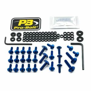 Pro bolt FKA420B Alumínium Fairing Bolt készlet Kawasaki számára Szélvédő és karosszéria rögzítő alkatrész