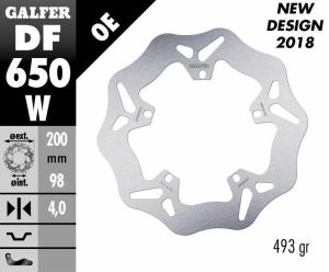 Galfer DF650W Wave® fékrotor Féktárcsa és alkatrészei 1