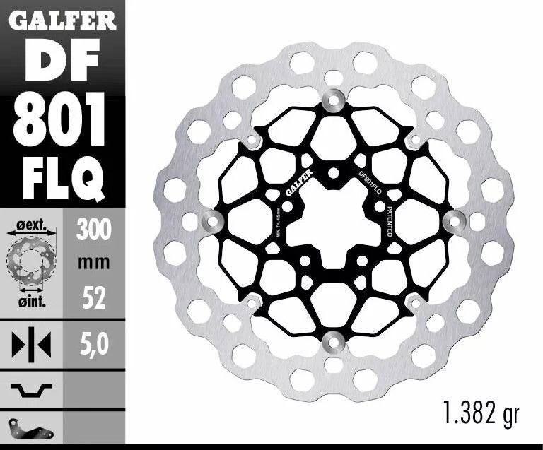 Galfer DF801FLQ fékrotor úszó Cubiq Féktárcsa és alkatrészei 1
