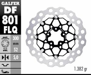 Galfer DF801FLQ fékrotor úszó Cubiq Féktárcsa és alkatrészei 1