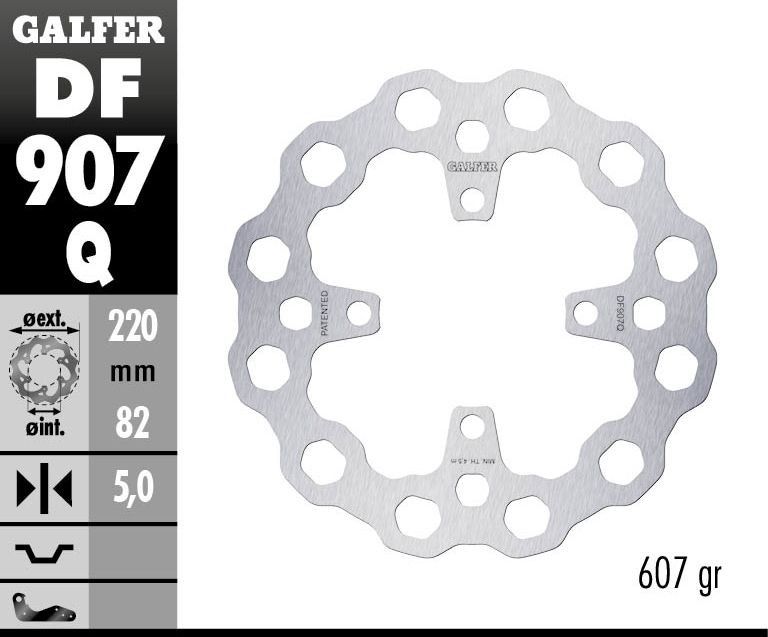 Galfer DF907Q Cubiq fékrotor Féktárcsa és alkatrészei 1