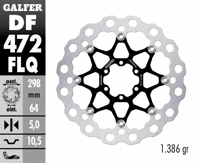 Galfer DF472FLQ fékrotor úszó Cubiq Féktárcsa és alkatrészei 1