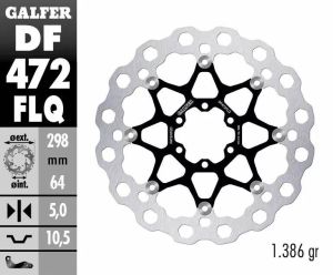 Galfer DF472FLQ fékrotor úszó Cubiq Féktárcsa és alkatrészei 1