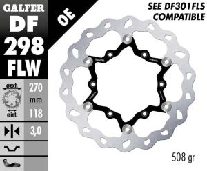 Galfer DF298FLW Wave® rotor Féktárcsa és alkatrészei 1