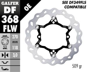 Galfer DF368FLW Wave® rotor Féktárcsa és alkatrészei