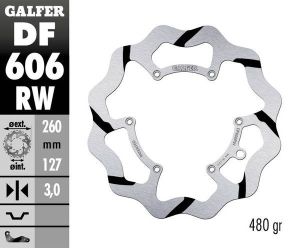 Galfer DF606RW FÉKROTOR RÖGZÍTETT HULLÁMÚ VARÁZOS Féktárcsa és alkatrészei