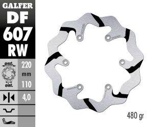 Galfer DF607RW FÉKROTOR RÖGZÍTETT HULLÁMÚ VARÁZOS Féktárcsa és alkatrészei
