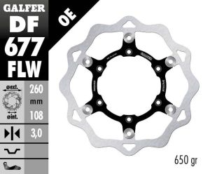 Galfer DF677FLW Wave® rotor Féktárcsa és alkatrészei