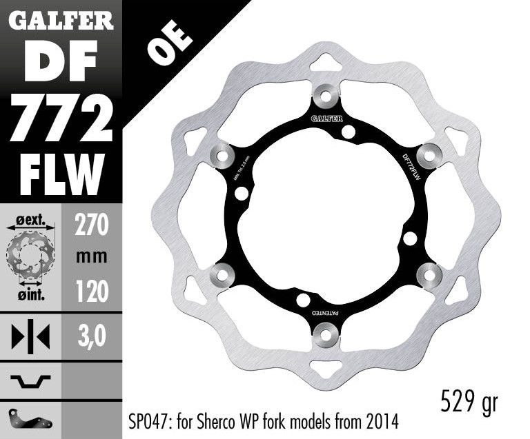 Galfer DF772FLW Wave® rotor Féktárcsa és alkatrészei 0