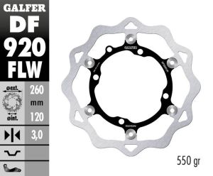 Galfer DF920FLW Wave® rotor Féktárcsa és alkatrészei