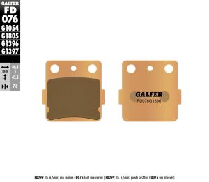 Galfer FD076G1396 HH szinterezett fékbetétek Féktárcsa és alkatrészei