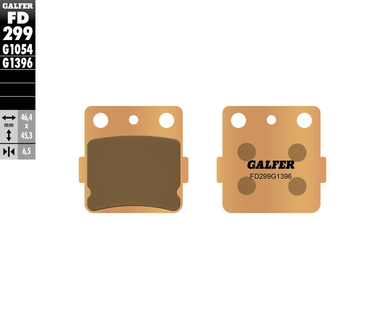 Galfer FD299G1396 HH szinterezett fékbetétek Féktárcsa és alkatrészei 0