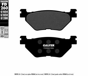 Galfer FD260G1054 félig fém fékbetétek Fékbetét