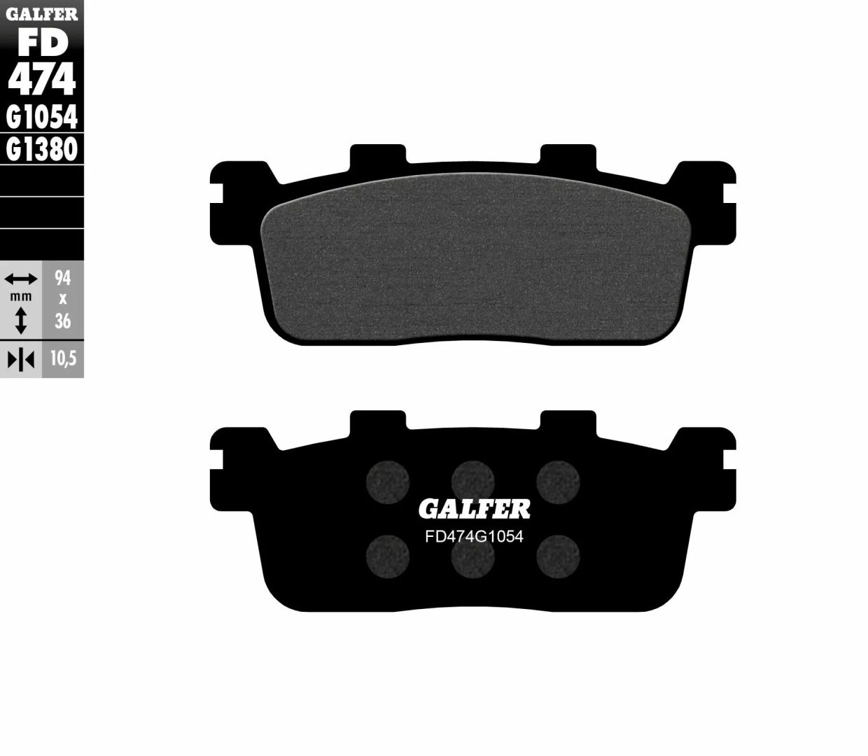 Galfer FD474G1054 félig fém fékbetétek Fékbetét 0