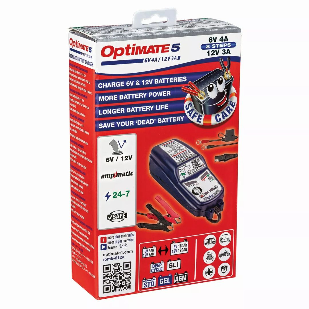 Tecmate TM320 OPTIMATE 5 6V/12V Akkumulátor töltő 2