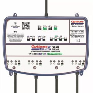 Tecmate TM574 Optimate 2 Duo x 4 Bank Akkumulátor töltő