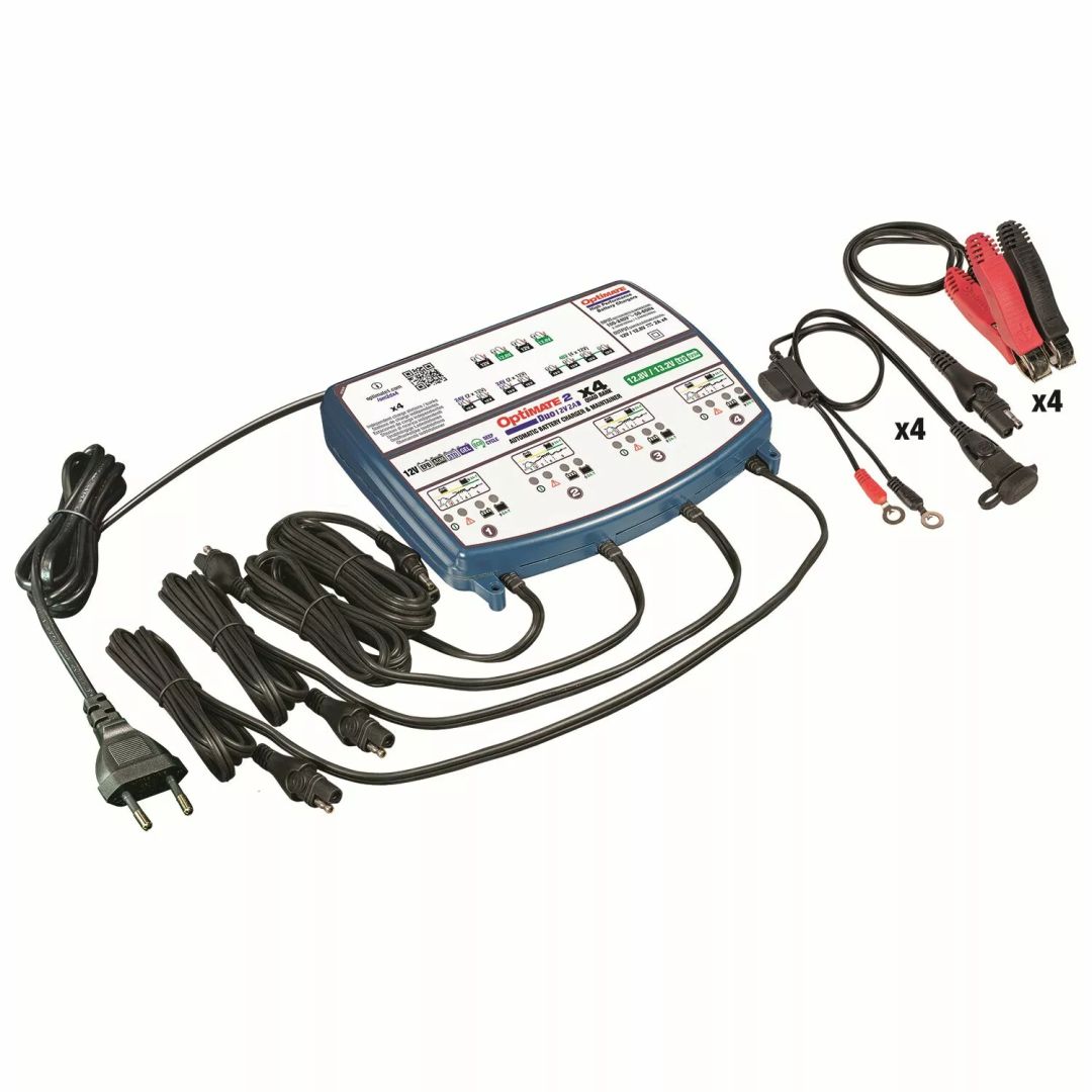 Tecmate TM574 Optimate 2 Duo x 4 Bank Akkumulátor töltő 6
