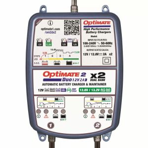 Tecmate TM570 Optimate 2 Duo x 2 Bank Akkumulátor töltő