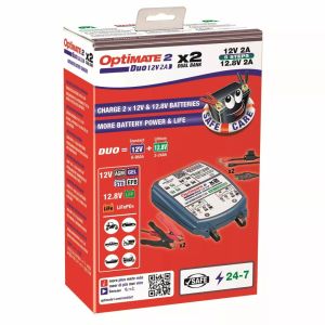 Tecmate TM570 Optimate 2 Duo x 2 Bank Akkumulátor töltő 1