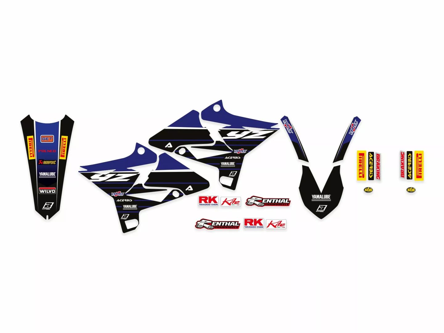 Blackbird racing 8242R10 Blackbird Racing Replica Team Yamaha 2019/2020 grafikus készlet Matrica 1