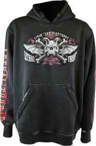 Lethal threat kapucni LIVINNIGHTMRE fekete 3X Motoros ing, pulóver