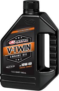 Maxima Racing Oil motorblokk olaj V-TWIN 10W40 / 946 ML | 32 FL. OZ. / borostyán Olaj és kenőanyag
