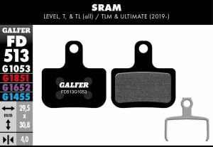 Galfer FD513G1053 G1053 szabványos fékbetétek Bicikli fékbetét