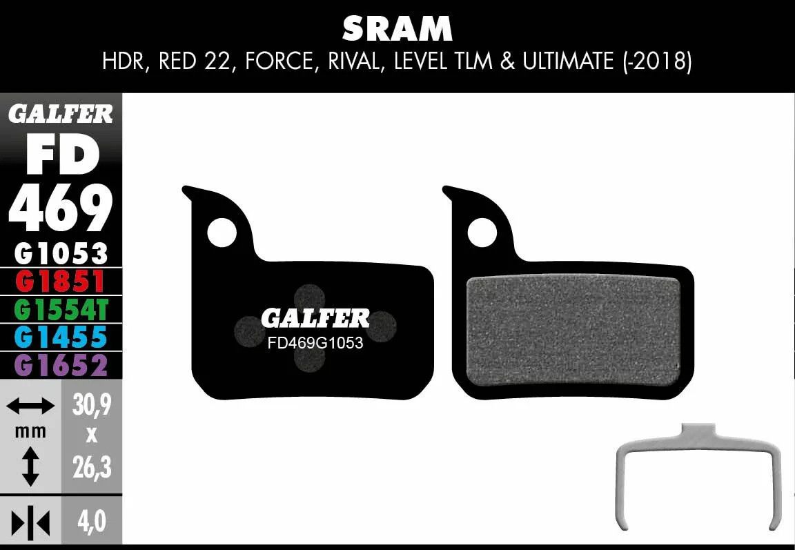Galfer FD469G1053 G1053 szabványos fékbetétek Bicikli fékbetét 0