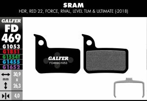 Galfer FD469G1053 G1053 szabványos fékbetétek Bicikli fékbetét