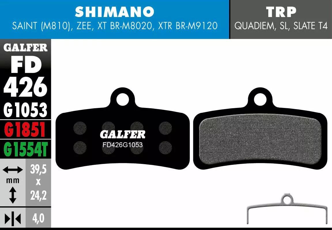 Galfer FD426G1053 G1053 szabványos fékbetétek Bicikli fékbetét 0