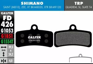 Galfer FD426G1053 G1053 szabványos fékbetétek Bicikli fékbetét