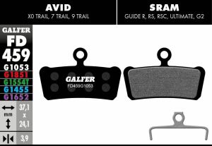 Galfer FD459G1053 G1053 szabványos fékbetétek Bicikli fékbetét