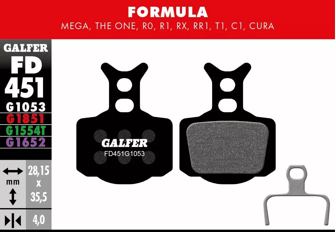Galfer FD451G1053 G1053 szabványos fékbetétek Bicikli fékbetét 0