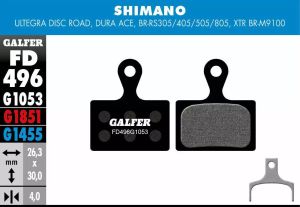 Galfer FD496G1053 G1053 szabványos fékbetétek Bicikli fékbetét