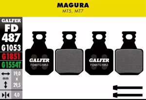 Galfer FD487G1053 G1053 szabványos fékbetétek Bicikli fékbetét