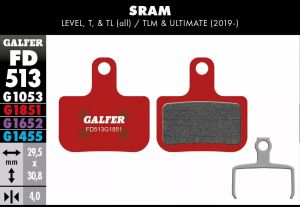 Galfer FD513G1851 G1851 fejlett fékbetétek Bicikli fékbetét