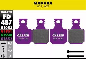 Galfer FD487G1652 G1652 E-Bike fékbetétek Bicikli fékbetét
