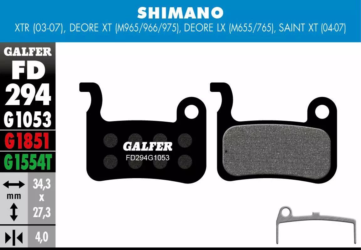 Galfer FD294G1053 G1053 szabványos fékbetétek Bicikli fékbetét 0
