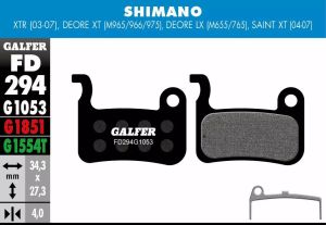 Galfer FD294G1053 G1053 szabványos fékbetétek Bicikli fékbetét