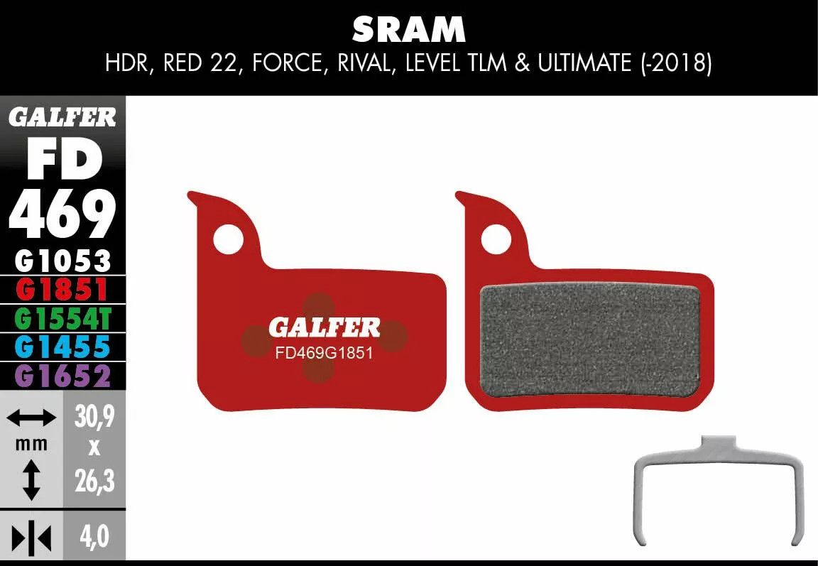 Galfer FD469G1851 G1851 fejlett fékbetétek Bicikli fékbetét 0