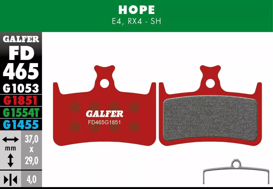Galfer FD465G1851 G1851 fejlett fékbetétek Bicikli fékbetét 0
