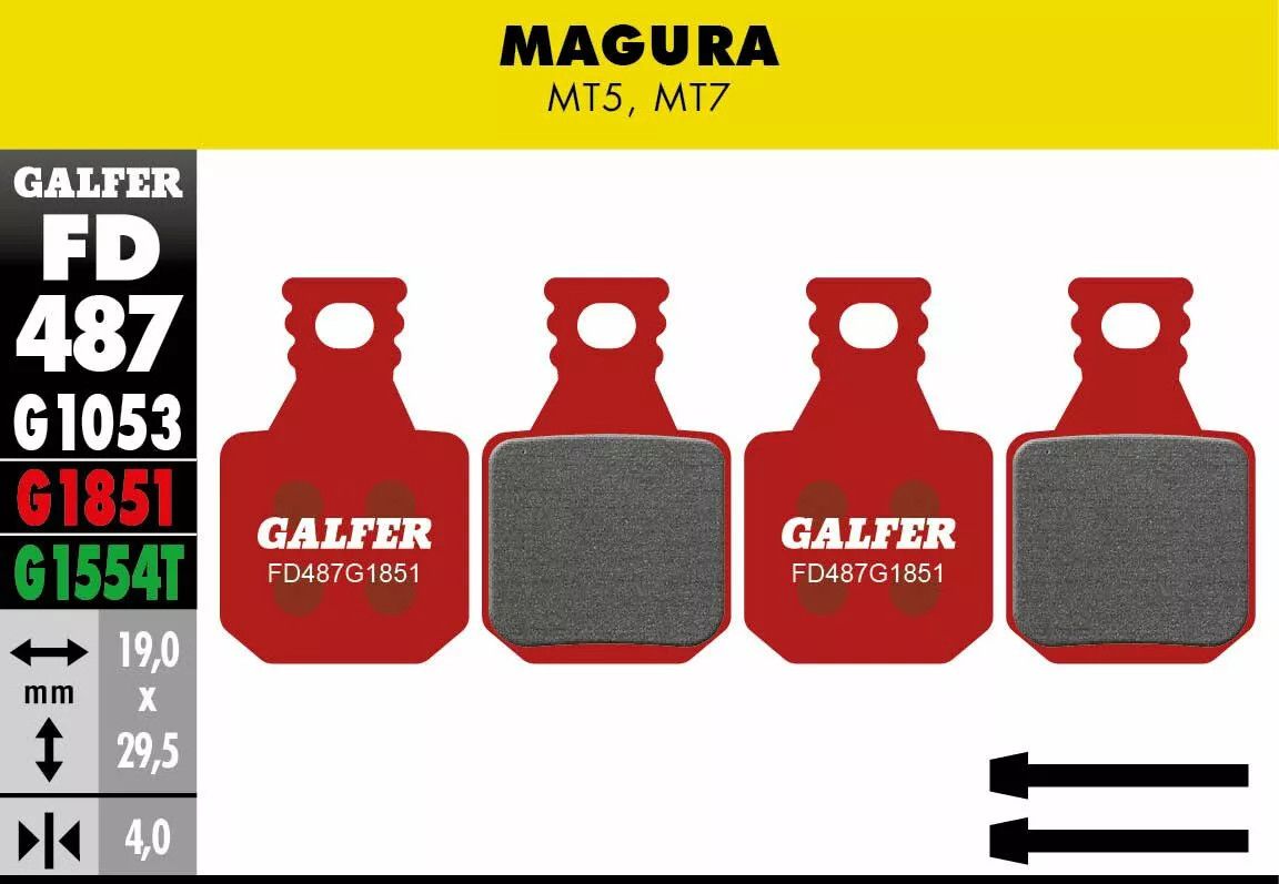 Galfer FD487G1851 G1851 fejlett fékbetétek Bicikli fékbetét 0