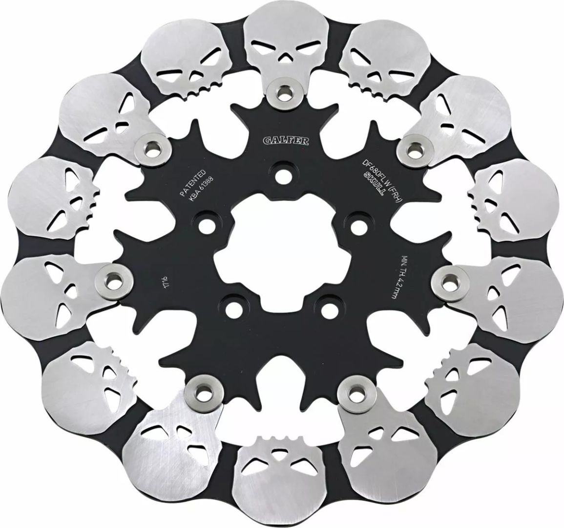 Galfer DF680FRH Skull Brake Rotor Féktárcsa és alkatrészei 0