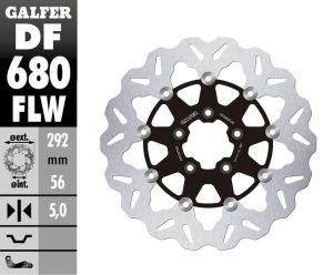 Galfer DF680FLW Wave® rotor Féktárcsa és alkatrészei 1