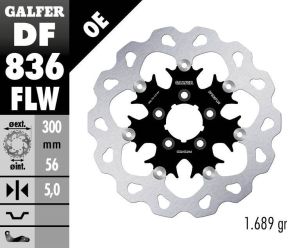 Galfer DF836FLW Wave® rotor Féktárcsa és alkatrészei 1