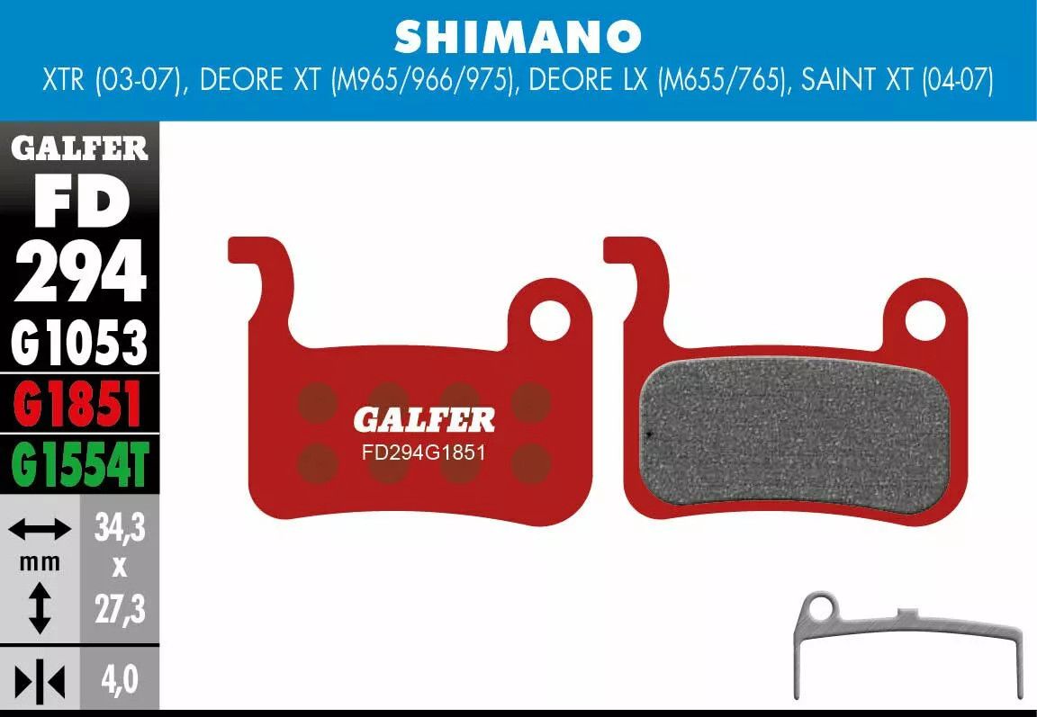 Galfer FD294G1851 G1851 fejlett fékbetétek Bicikli fékbetét 0