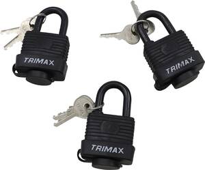 Trimax TRIMAX PADLOCK 3-PACK 1 1/8