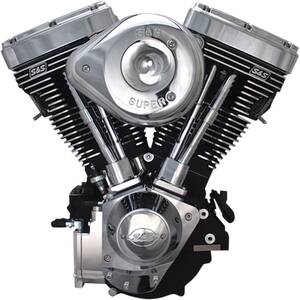 S&S CYCLE motorblokk V124 karburátor ránc fekete Motorblokk