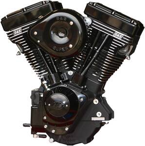 S&S CYCLE motorblokk V111 teljes ASSEMBLY fekete kiadás Motorblokk